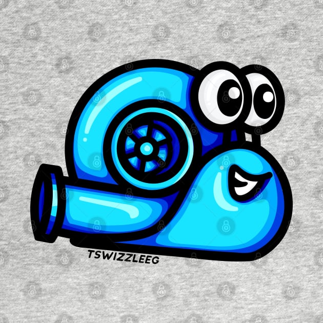 Turbo Snail (Version 1) - Electric Blue by hoddynoddy